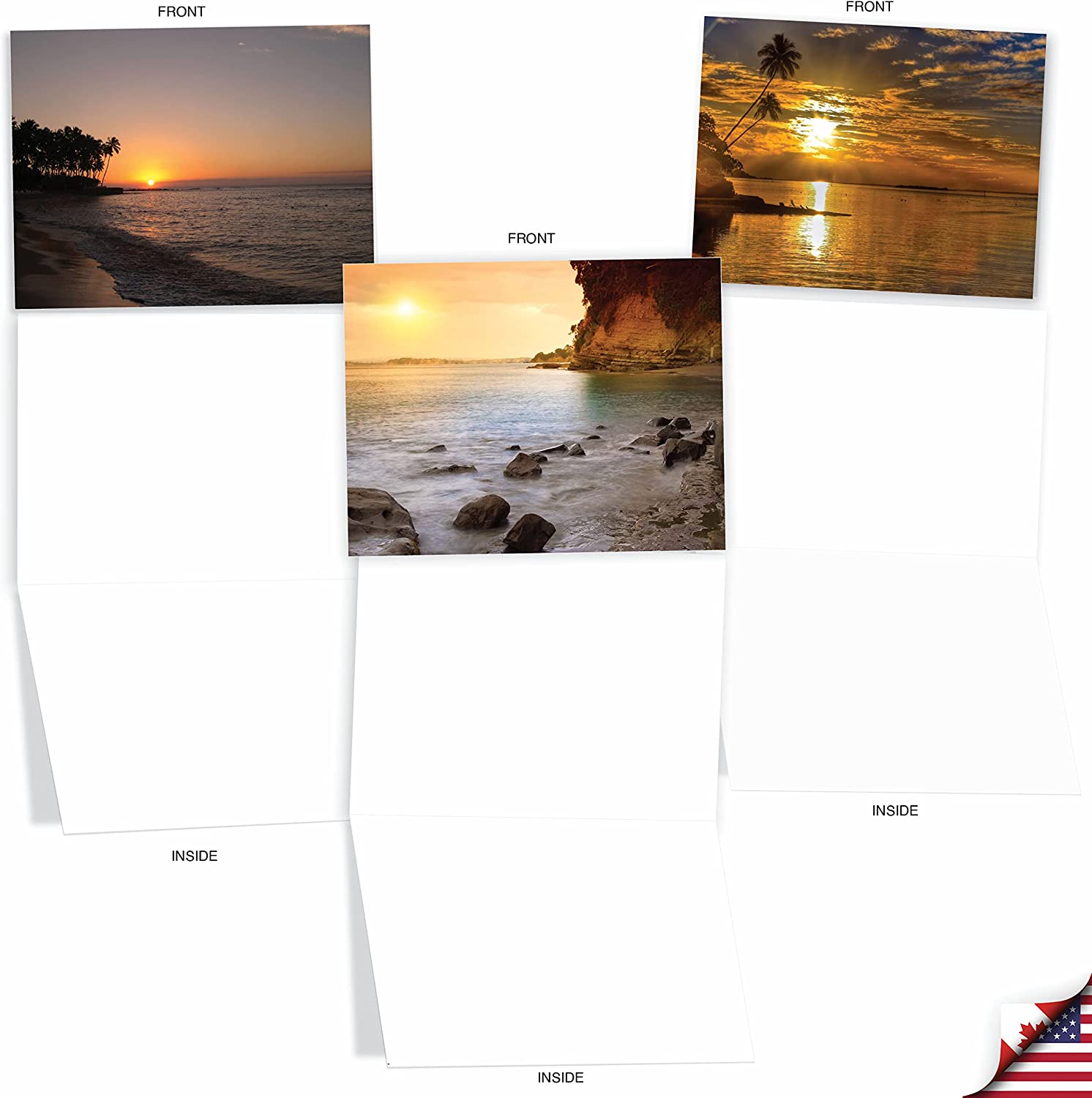 The Best Card Company - 20 Landscape Nature Note Cards Blank (4 x 5.12 Inch) (10 Designs, 2 Each) - Moonshine AM7169OCB-B2x10 - Image 4